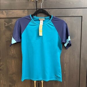 Tommy Bahama Women’s Swim Rashguard in Teal and Navy
